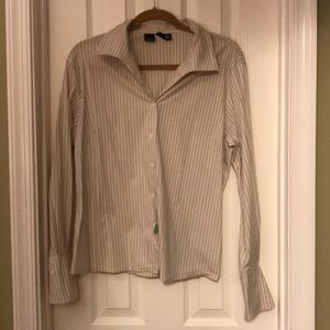 Beautiful cotton blend dress shirt w/ luxe sleeves